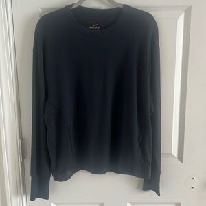Nike Size Large  Dri-Fit Black Pullover Sweatshirt Black